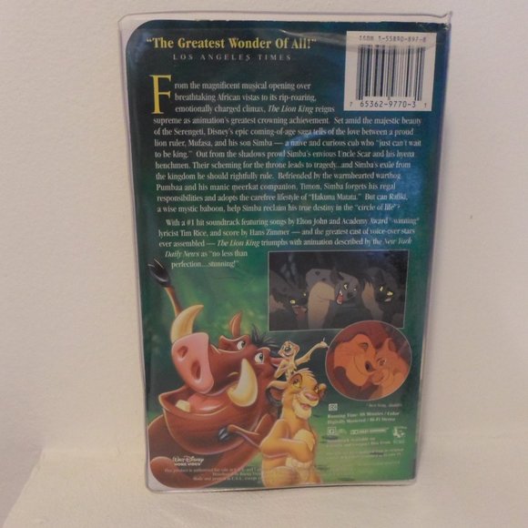 The Lion King VHS - Picture 2 of 3